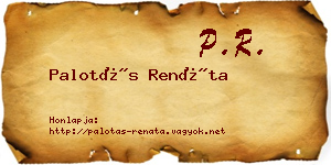 Palotás Renáta névjegykártya