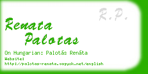renata palotas business card