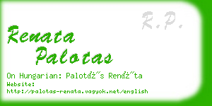 renata palotas business card